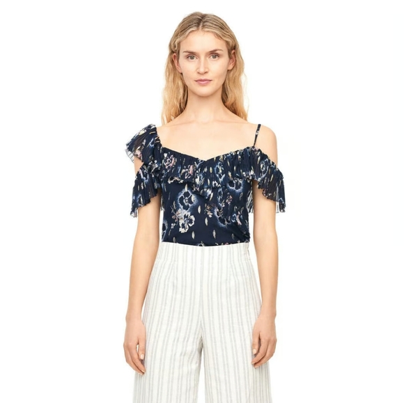 Rebecca Taylor Off the Shoulder Blouse Size 10 - Picture 1 of 12